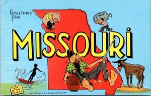 Greetings from Missouri Postcard - Picture 1 of 2