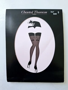CHANTAL THOMASS BAS UP 20 DEN TAILLE 3 MODELE SMOKING COLORIS NOIR REF TT4320 - Picture 1 of 3
