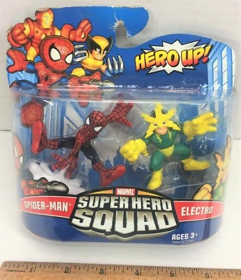 Marvel Super Hero Squad Spider-Man y Electro Figura Set Hasbro 2008 - SELLADO Foto 1 de 3