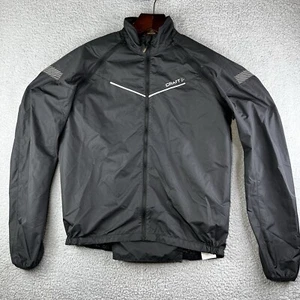 Craft Mens Windbreaker Jacket Gray Waist Length Mock Neck Zipper XL - Picture 1 of 15