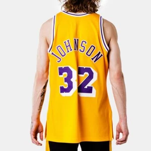 Mitchell & Ness Los Angeles Lakers 1984-85 Magic Johnson Authentic GELB Trikot - Bild 1 von 20