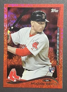 2014 Topps Baseball Mookie Betts Red Foil Rookie Karte Red Sox Dodgers selten - Bild 1 von 2