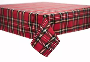 Tartan Table Cloth / Cover - Scottish Royal Stewart Quality Poly Viscose Fabric - Picture 1 of 1