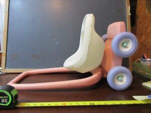 VIntage little tikes play stroller 0804 pink white blue toy doll fun rolls 