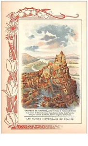 Advertising No. 46399 Chateau De Crussol Ardeche 3 Rouchier-Baz Biscuits - Picture 1 of 2