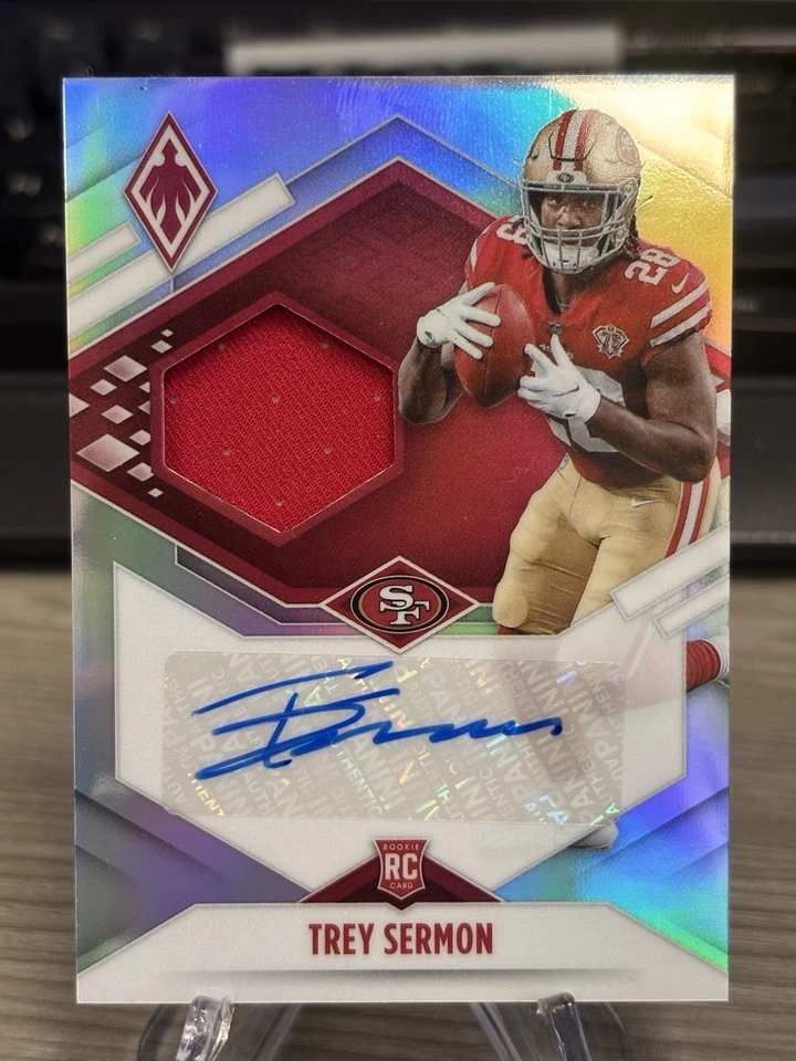 2021 Panini Phoenix Trey Sermon Rookie Jersey Auto /299 - 49ers RPA - Image 1 of 3