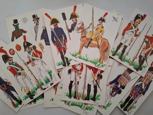 Stock Lotto 18 Cartoline Uniformes De La Batalla de Bailen di Josè M. Bueno - Picture 1 of 3