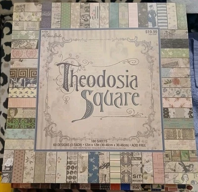 Theodosia Square 12x12 Scrapbooking Paper Pad 180 Sheets,vintage florals, geoms - Image 1 of 4