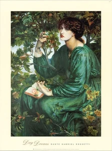 Dante Gabriel Rossetti Day Dream Woman in Sycamore Tree Art Print 24 x 18 in - Picture 1 of 2