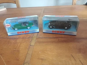2 Dinky Collection DieCast Vehicles Jaguar E Type Convertible & Ford V8 Pilot - Picture 1 of 5