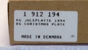 Bing & Grondahl B&G Christmas Plate 1994 Copenhagen Porcelain Factory Sealed - Picture 1 of 6