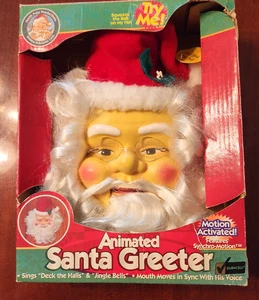 Weihnachtsmann Greeter Gemmy singt Mund bewegt Bewegung aktiviert 1998 funktioniert nicht - Bild 1 von 9