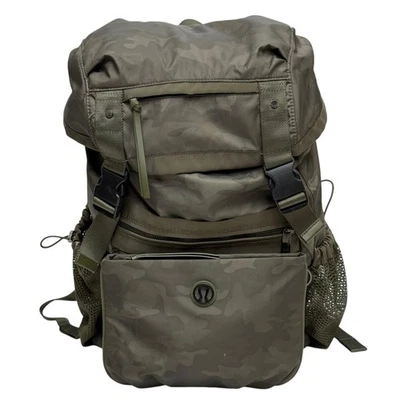 MOCHILA LULULEMON VIAGEM YOGINI SAVASANA MOCHILA/BOLSA DE GINÁSTICA Camuflagem Verde Exército - Imagem 1 de 4