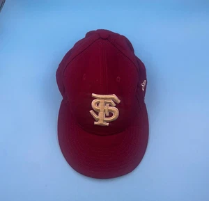 New Era Florida State Seminoles FSU 59 Fifty Fitted Hat Cap Red Size 7 1/8 - Picture 1 of 11