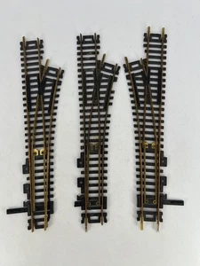 Atlas HO Scale Lot of 3 Switch Left/Right Track Brass Good Condition - Picture 1 of 4