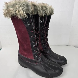 Stivali Sporto Natasha scamosciati anatra, donna taglia 5,5, bordeaux - Foto 1 di 9