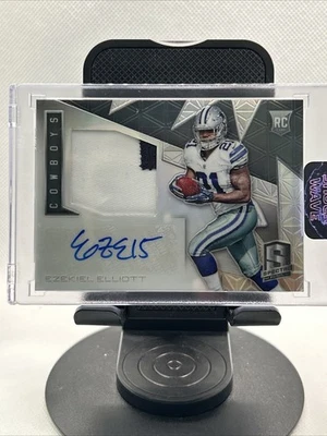 2016 Panini Spectra /99 Ezekiel Elliott  RPA Rookie Patch Auto RC - Image 1 of 2