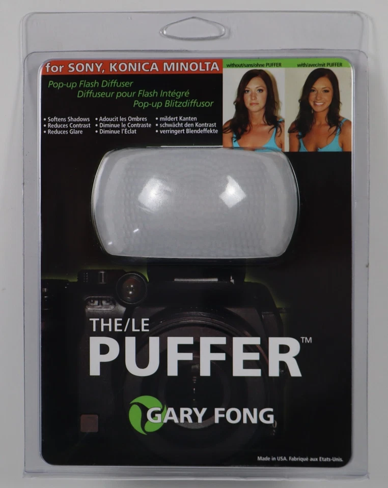 Gary Fong The Puffer On Camera Cold Shoe Diffuser for Sony, Konica Minolta - NIP - Image 1 of 4