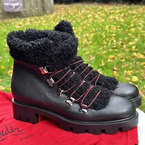 💥Christian Louboutin Stiefeletten, Boots Schwarz Leder Gr. 40 EU 6,5 UK Neu 🤩 - Bild 1 von 24