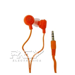 Auriculares FRUIT SMILES Sonrisa Jack 3,5mm NARANJA Headphone s165 - Imagen 1 de 4