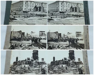 SAN FRANCISCO ERDBEBEN | *City Hall Post Office* JH Turney Stereoansicht Foto - Bild 1 von 4