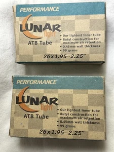 Performance Lunar Light ATB Tube Pair, 26 X 1.95-2.25, 26m Presta, 99 grams ea - Picture 1 of 2