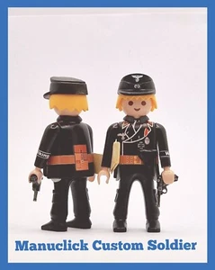 PLAYMOBIL CUSTOM WW2 SOLDADO LUGER PANZER TANQUISTA SEGUNDA GUERRA MUNDIAL GORRA - Picture 1 of 5