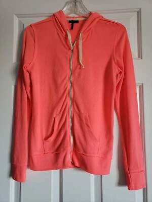 Nollie Womens Size Xsmall Zip Up Hooded Sweatshirt Bright Coral - Image 1 of 4
