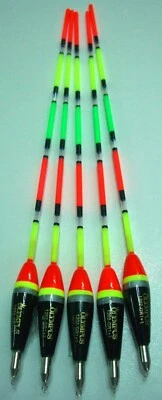 SVENDITA - STOCK 5 GALLEGGIANTI OLYMPUS LEGNO DI BALSA PESCA ALL'INGLESE GR. 1+1 - Immagine 1 di 2