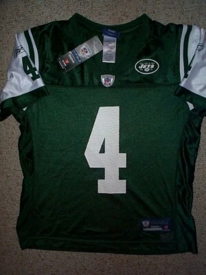 ($60) Camiseta deportiva de los New York NY Jets BRETT FAVRE NFL adulto MUJER/MUJER (s-pequeña-pequeña) Foto 1 de 4