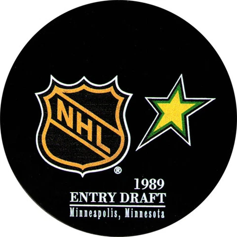 1989 NHL DRAFT SOUVENIR PUCK MINNESOTA MATS SUNDIN NICKLAS LIDSTROM RARE Cover