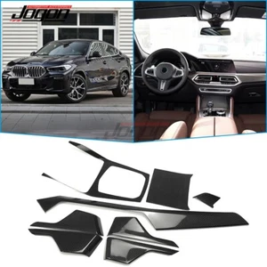 Real Carbon Interior Trims For BMW X6 G06 2020-2022 2023 Dasboard Console Panel - Picture 1 of 11