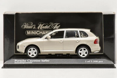 PORSCHE CAYENNE TURBO 2002 JARAMA BEIGE METAL MINICHAMPS 400061081 1/43 - Immagine 1 di 4