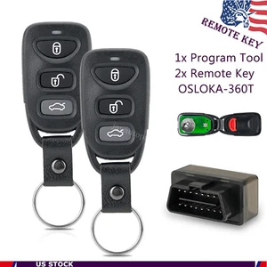 2 For 11 12 13 14 15 16 Hyundai Elantra Sedan Key Fob + Programmer OSLOKA-360T - Picture 1 of 9