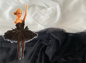 1 Meter ivory or black soft tulle fabric polyester tutu dress tulle 150cm width - Picture 1 of 8