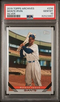 Monte Irvin - 2019 Topps Archives Silver  PSA 10  #24/99 - Image 1 of 2