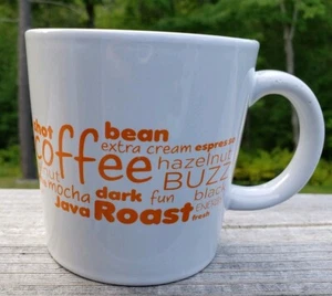 Dunkin Donuts 2011 Mug 14 oz Coffee Words Roast Buzz Mocha Hazelnut Java Cocoa - Foto 1 di 9