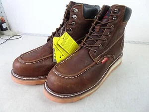 Botas de trabajo Sureway para hombre SW601MS de cuero marrón oscuro con puntera de acero con cordones talla 13 - Imagen 1 de 7