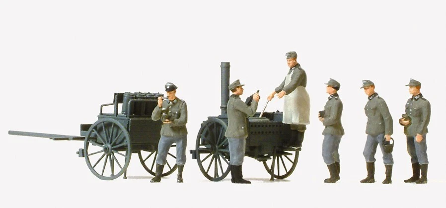 PREISER military Figuren 1:87 Essenausgabe Feldküche DR 1939-45 H0 16594 - Bild 1 von 2