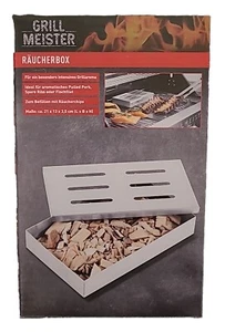 Grill Räucherbox für Räucherchips Räucherdose Edelstahl Aromabox BBQ Grillbox - Bild 1 von 5
