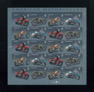 United States 39¢ American Motorcycles Postage Stamp #4085 MNH Full Sheet - Picture 1 of 1