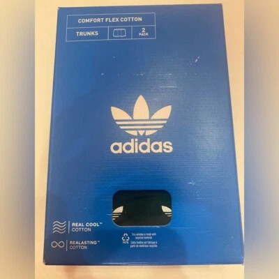 Adidas 2-Pack Comfort Flex Cotton Trunks Boxer Briefs Size XL 40-42 - Image 1 of 4