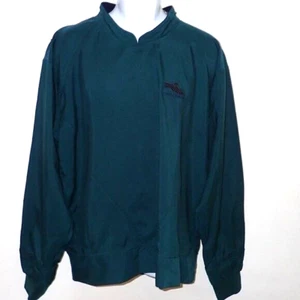Zero Restriction Golf Men L Green Pullover Windbreaker Crew Neck Nylon - Picture 1 of 7