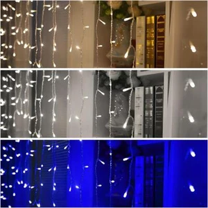 Waterproof Icicle Christmas Fairy Lights, 6/10/20 Metres, 10M Lead, 8 Hour Timer - Picture 1 of 13