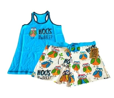 Lazyone Women Pyjama Set Tank Sleeveless PJ Shorts Bottoms Tops Nightwear D116 - Image 1 of 4