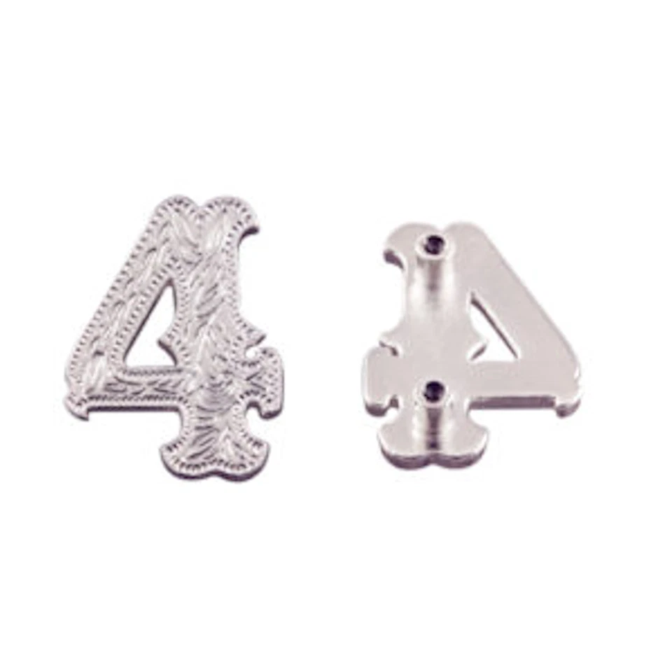 Number 4 Screwback Concho in Shiny Silver 1339-31 - Image 1 of 1