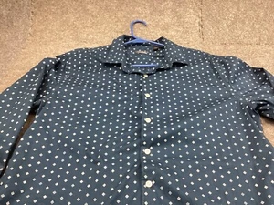 Van Heusen Dress Shirt Mens 17 17 1/2 X-Large Slim Fit Never Tuck Button Up - Picture 1 of 11