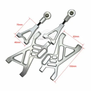 FLMLF RC CAR Alloy Rear Suspension A-Arm Set for 1/5 HPI BAJA RV KM 5B 5T 5SC - Picture 1 of 9