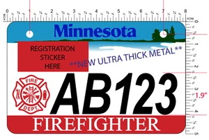 Minnesota Firefighter ATV/UTV license Plate *FREE SHIPPING* Heavy Duty METAL!! - Picture 1 of 1