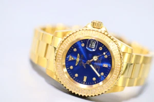 INVICTA Pro Diver Men 40mm Stainless Steel Gold Blue dial NH35A Automatic - Picture 1 of 8
